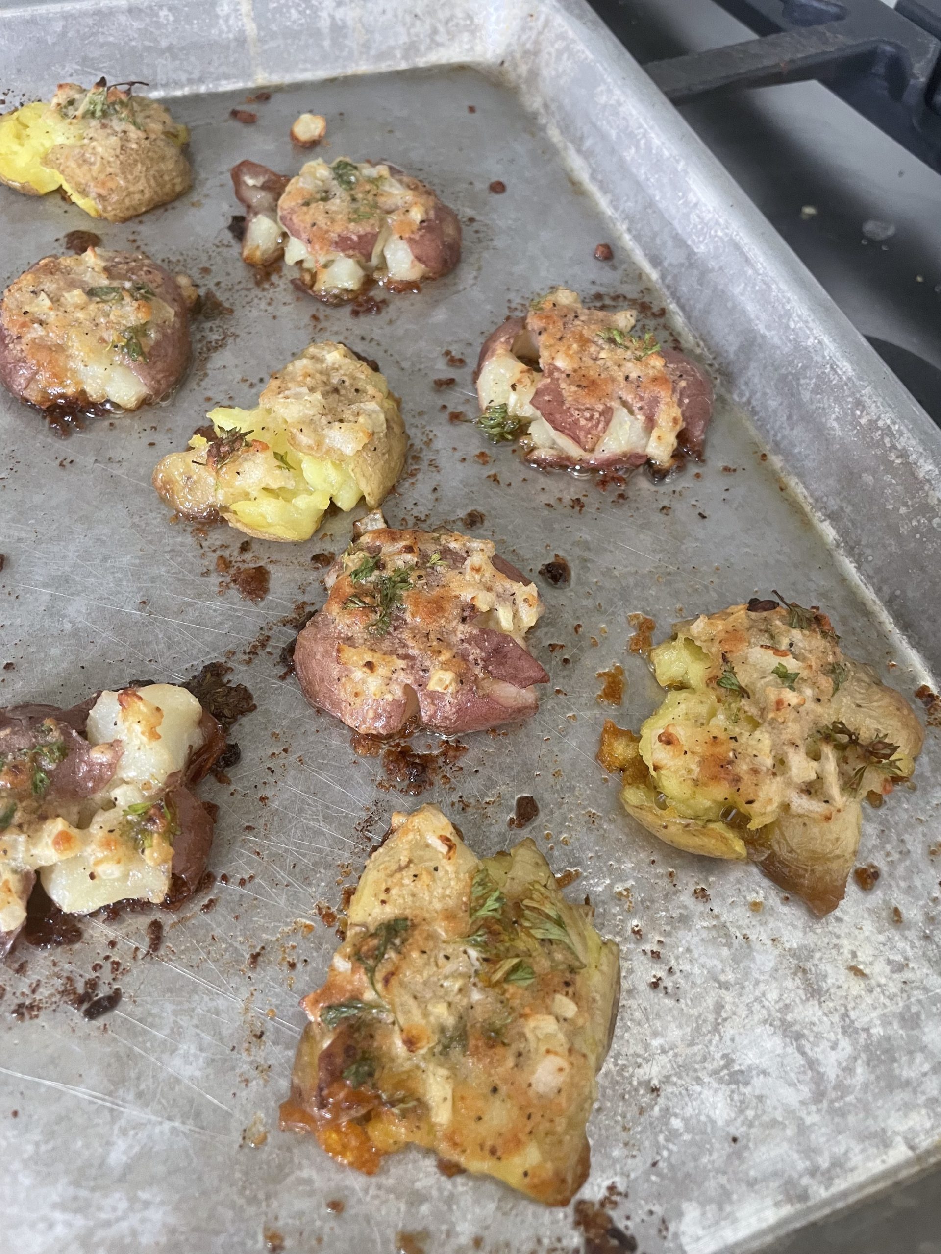 Lemon-Parmesan Crispy Smashed Potatoes