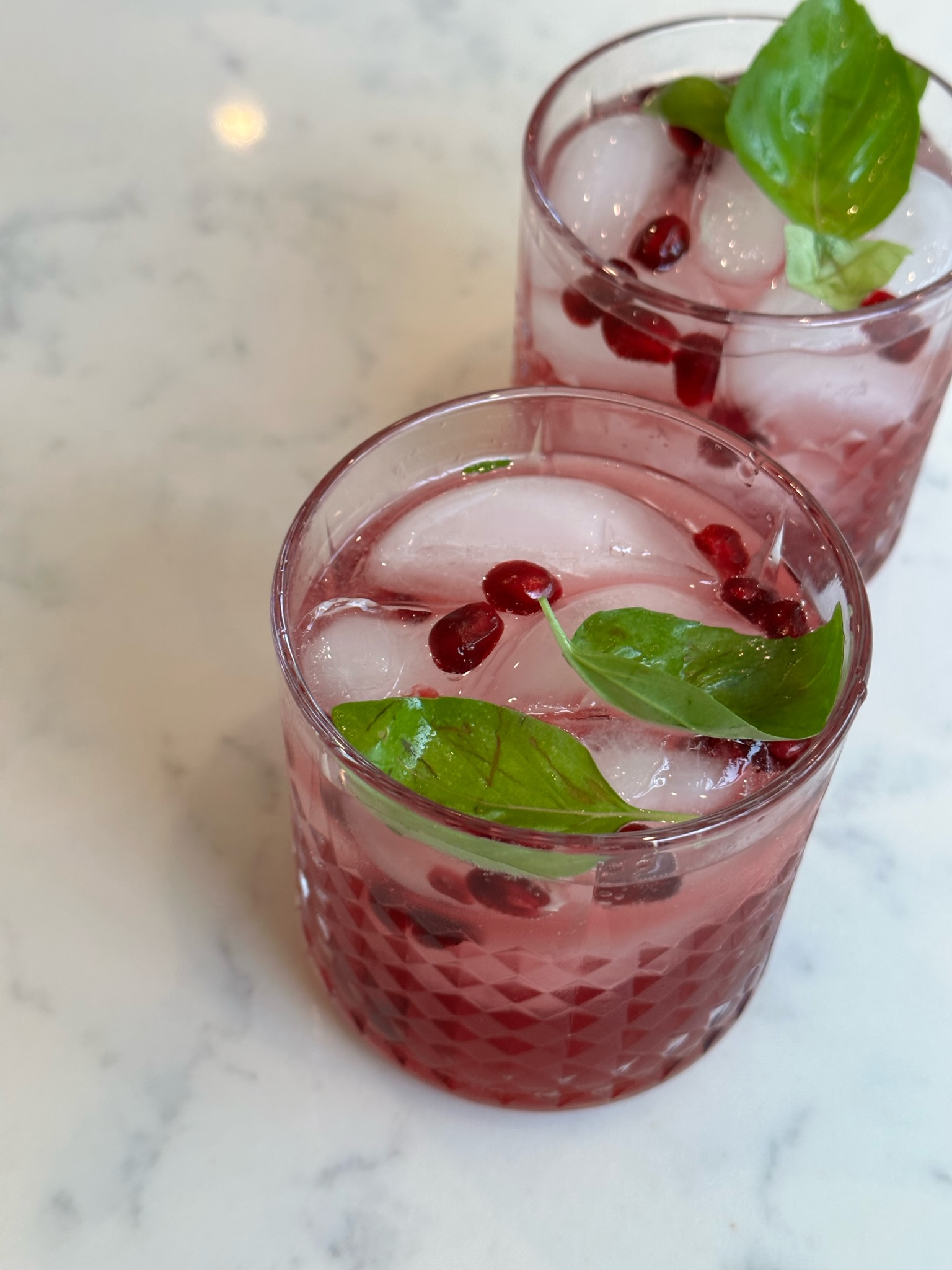 Basil Pomegranate Tequila Cocktail - Katie Austin