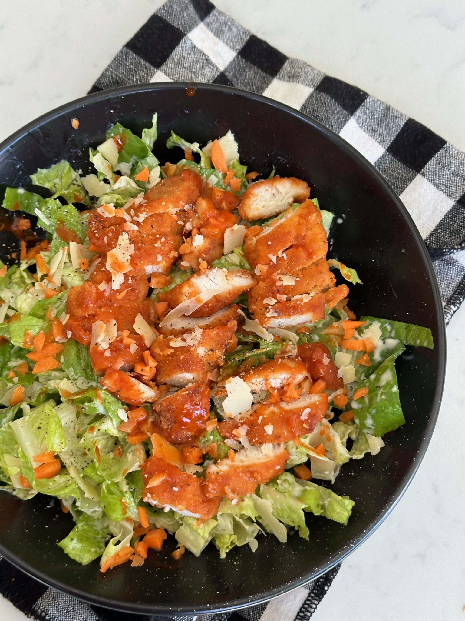 Buffalo Chicken Caesar Salad - Katie Austin
