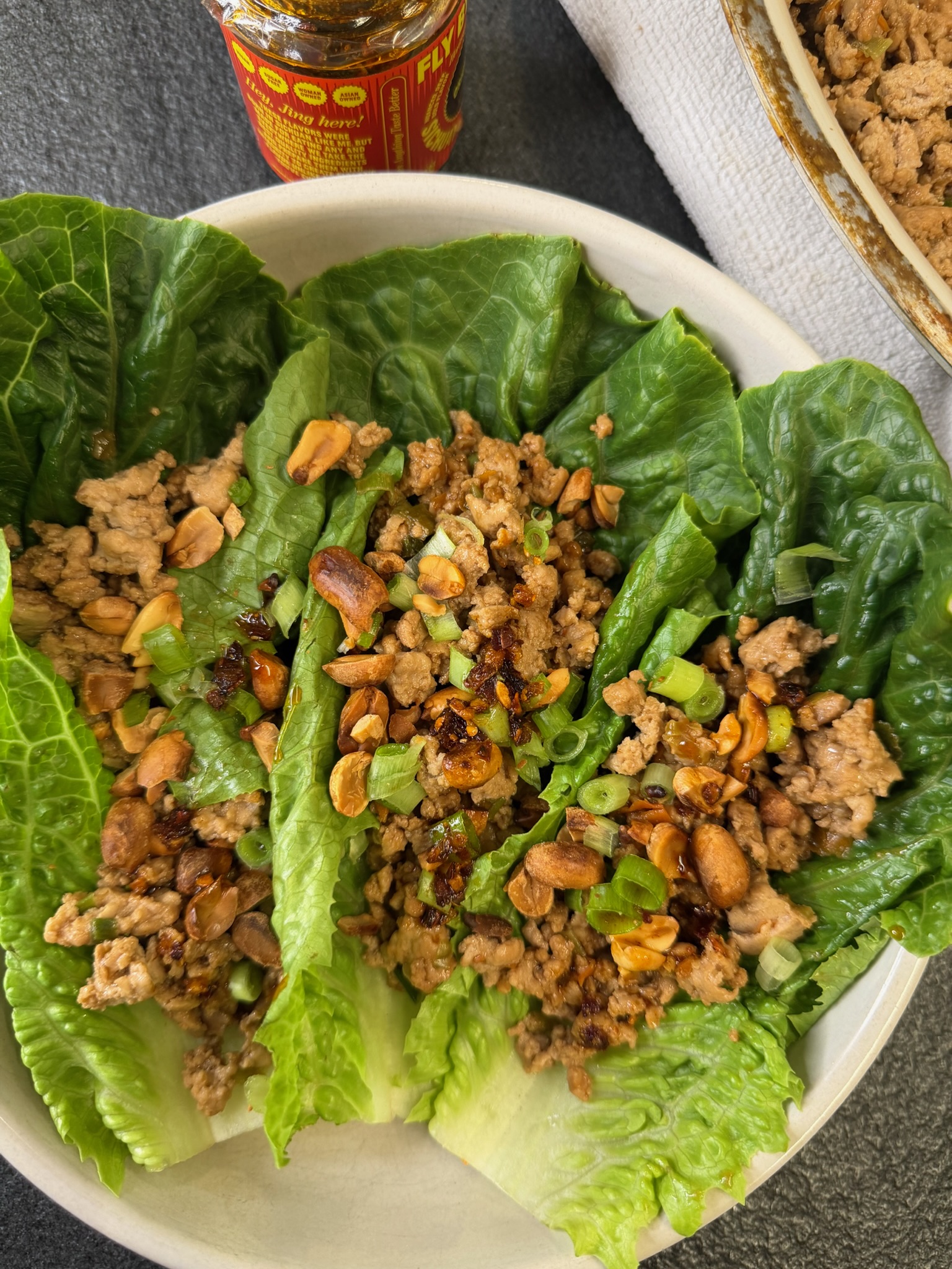 Teriyaki Toasted Peanut Lettuce Cups