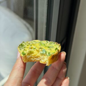High Protein Hash Brown Egg Bites with Greens