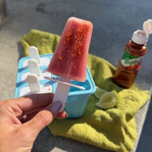 Watermelon Coconut Lime Popsicles with Tajín