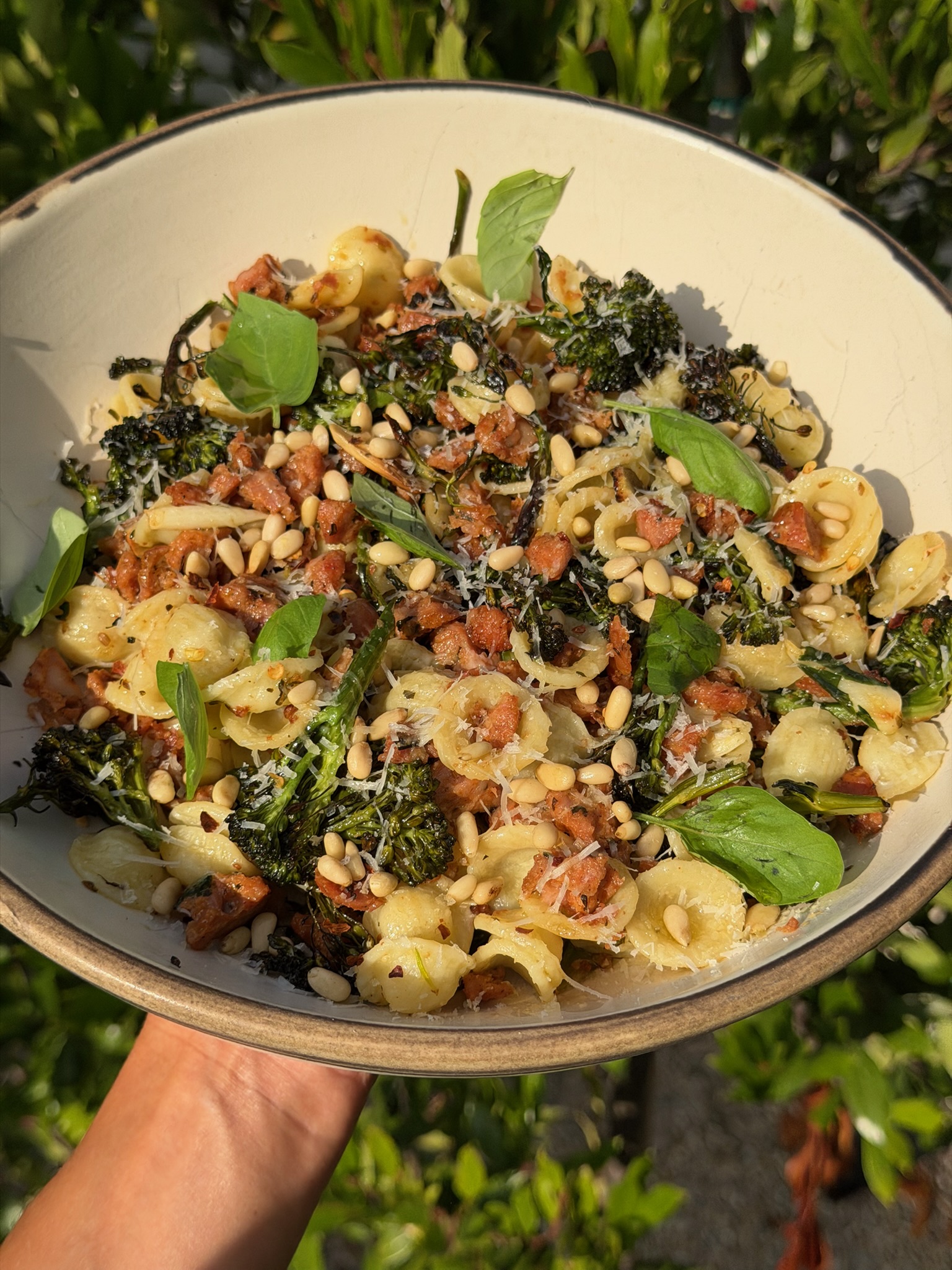 Garlic-Roasted Broccolini & Italian Sausage Orecchiette