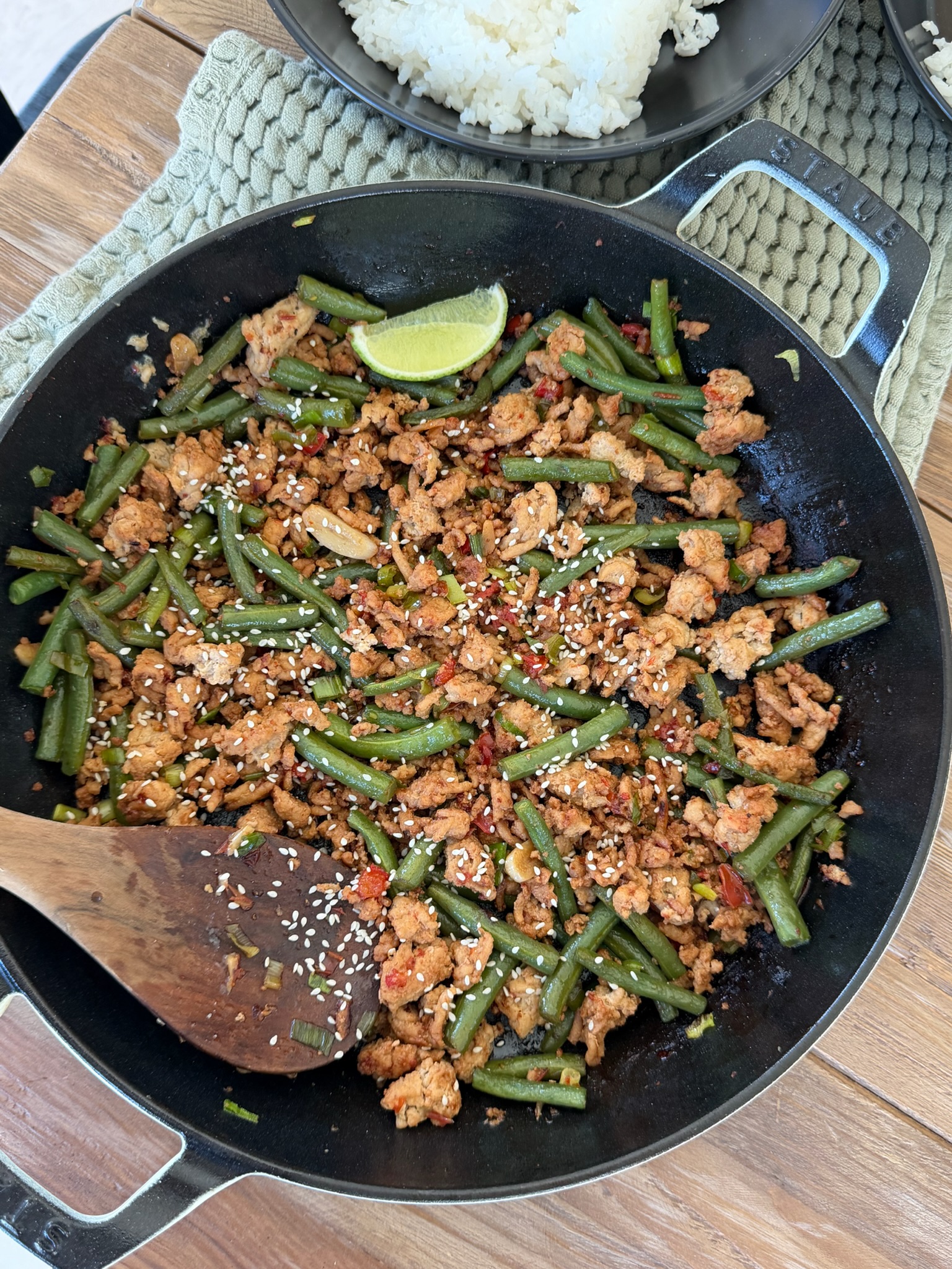 One Pan Sesame Teriyaki Chicken and Green Beans